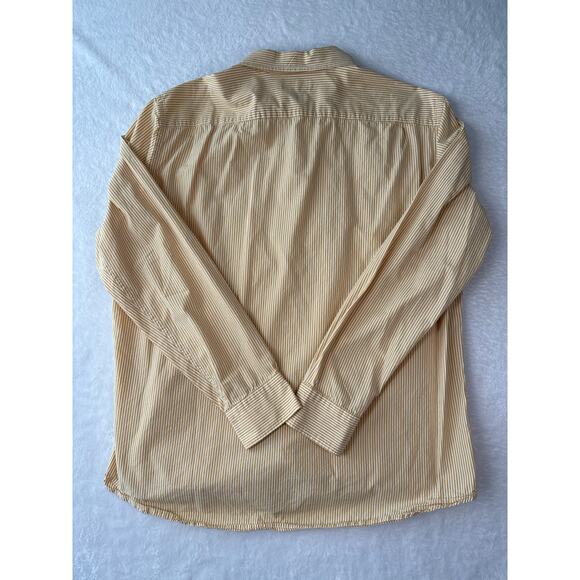 Lucky Brand Dungarees Button Front Shirt Size XL Gene Montesano Striped Cotton - Picture 6 of 7